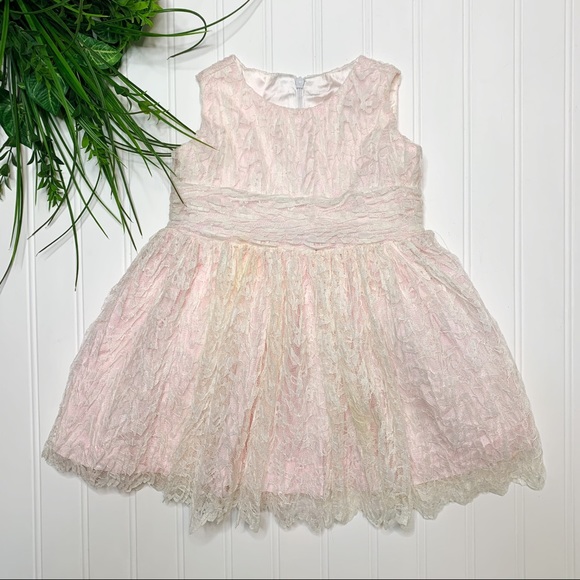 Helena Girls 18 Month Pink & Ivory Dress - Picture 1 of 13